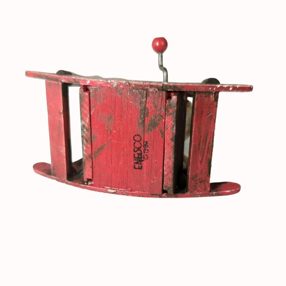 Enesco Music Box 5" Wooden Toy Rocking Horse Vintage Wind Up Plays Yankee Doodle - Picture 5 of 5